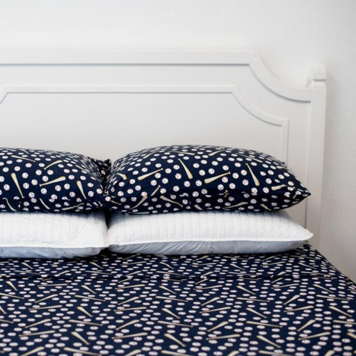 Flat Sheet Twin - Little Slugger Navy - OS - Sheets