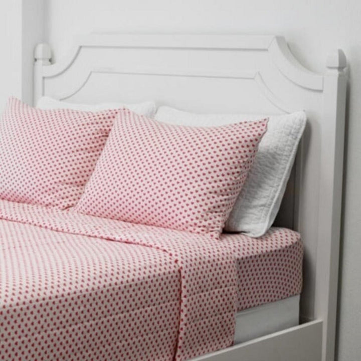 Flat Sheet Twin - Pink Hearts - OS - Crib Sheet