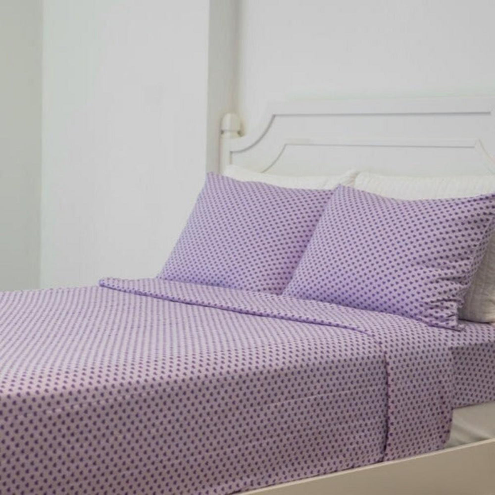 Flat Sheet Twin - Purple Hearts - OS - Blanket