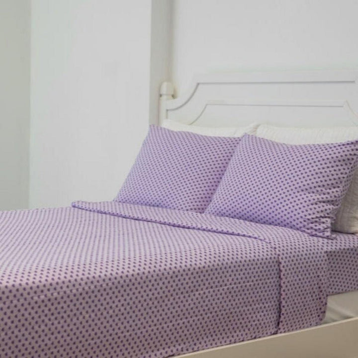 Flat Sheet Twin - Purple Hearts - OS - Blanket