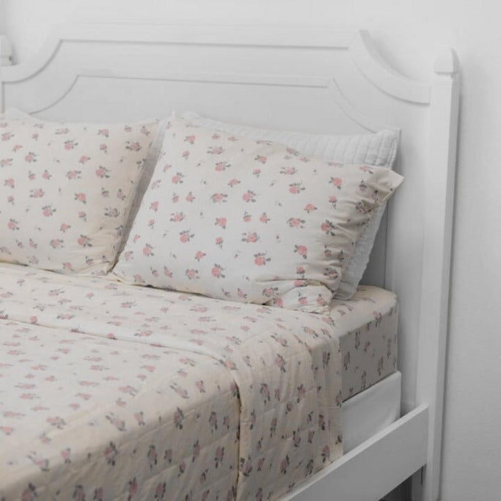 Flat Sheet Twin - Roses White - OS - Blanket