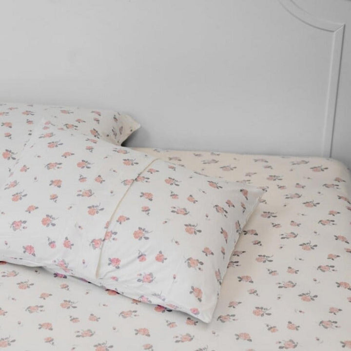 Flat Sheet Twin - Roses White - OS - Blanket
