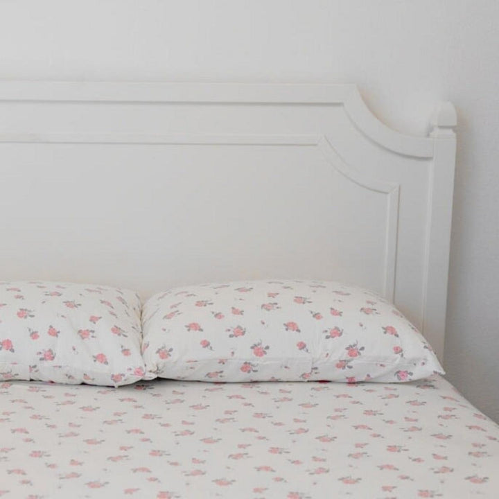 Flat Sheet Twin - Roses White - OS - Blanket