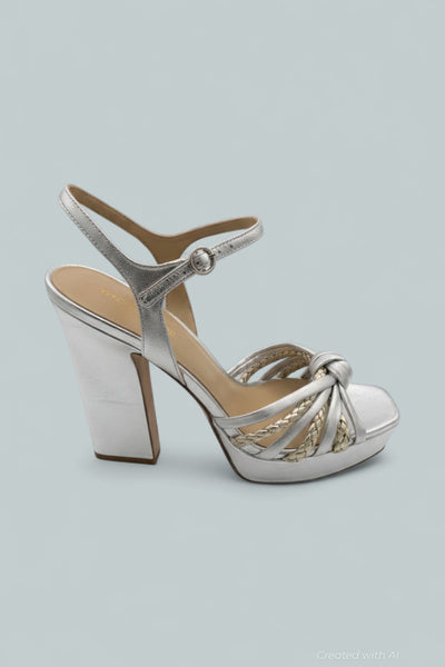 Flavia Platform Sandal - Silverplat - 9 - Sandal
