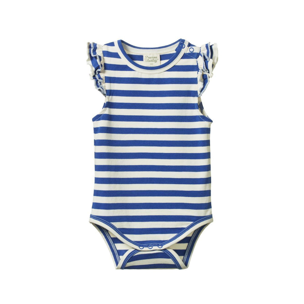 Fleur Bodysuit - Isle Blue Sea Stripe - Bodysuit