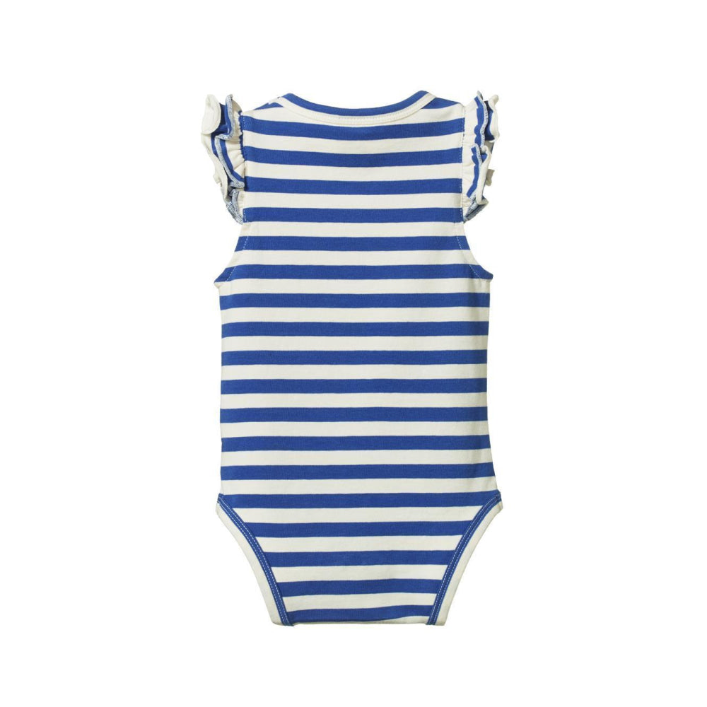 Fleur Bodysuit - Isle Blue Sea Stripe - Bodysuit