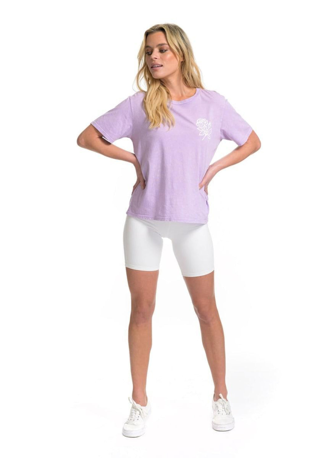 Fleurs Wide T-Shirt - Mineral Lavender - T-shirt