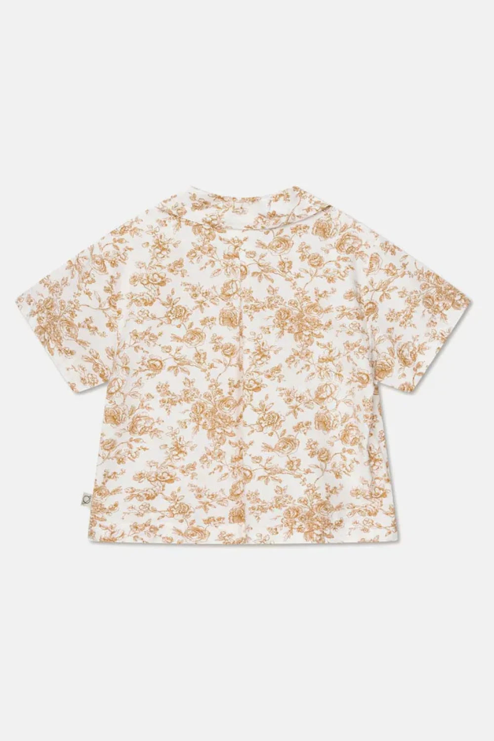 Floral Crop Shirt - Ivory/Oil - Button Down Shirt
