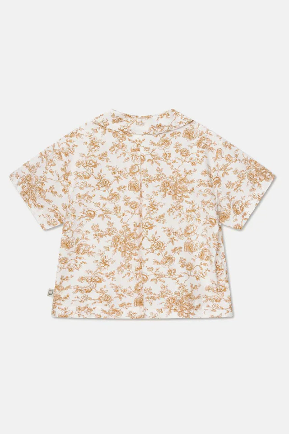 Floral Crop Shirt - Ivory/Oil - Button Down Shirt