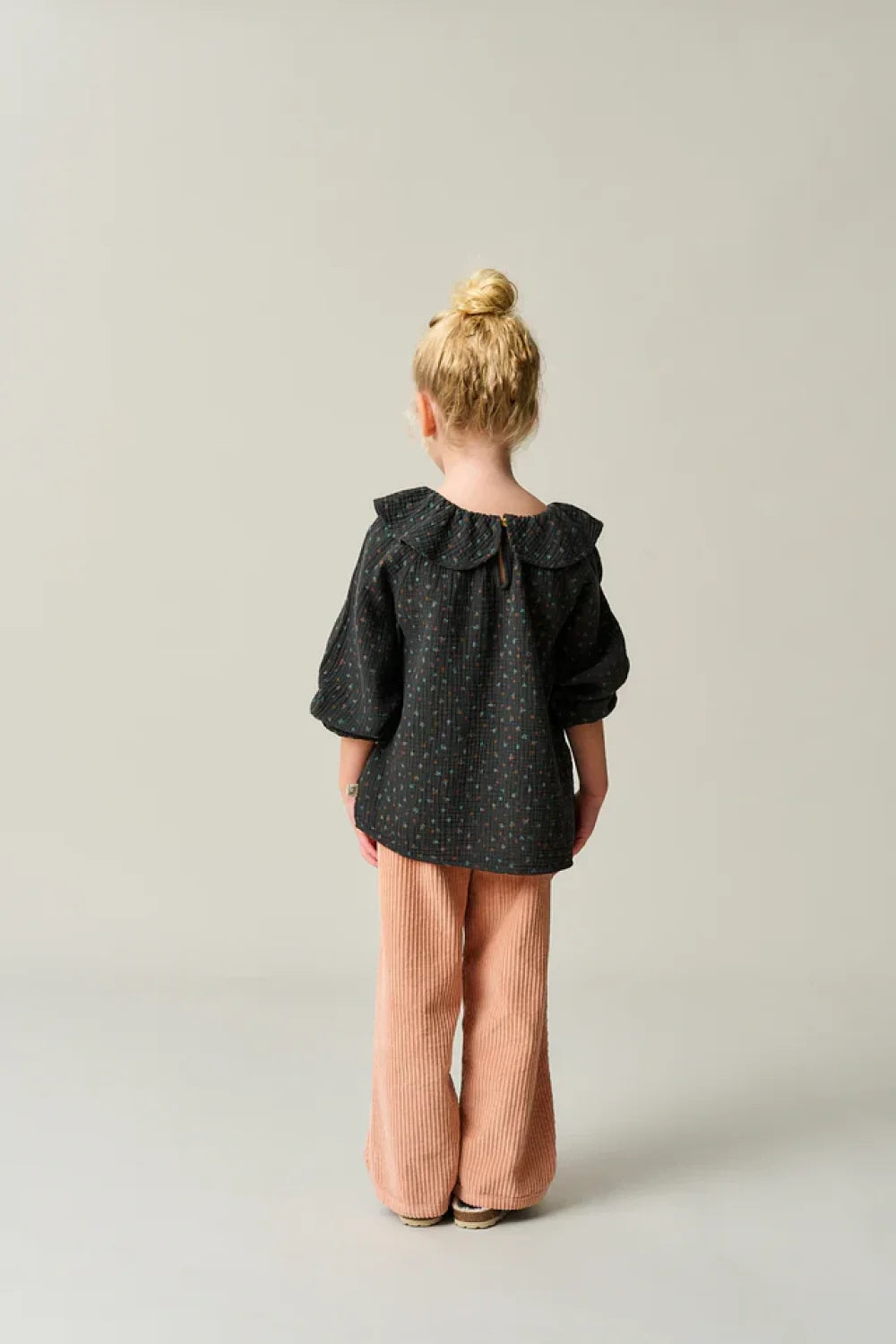 Floral Gauze Blouse - Dark Grey - 6Y - Blouse