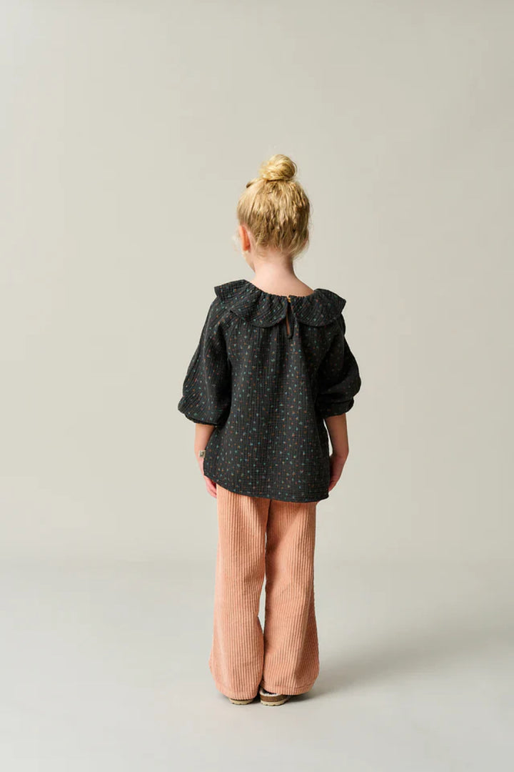 Floral Gauze Blouse - Dark Grey - 6Y - Blouse