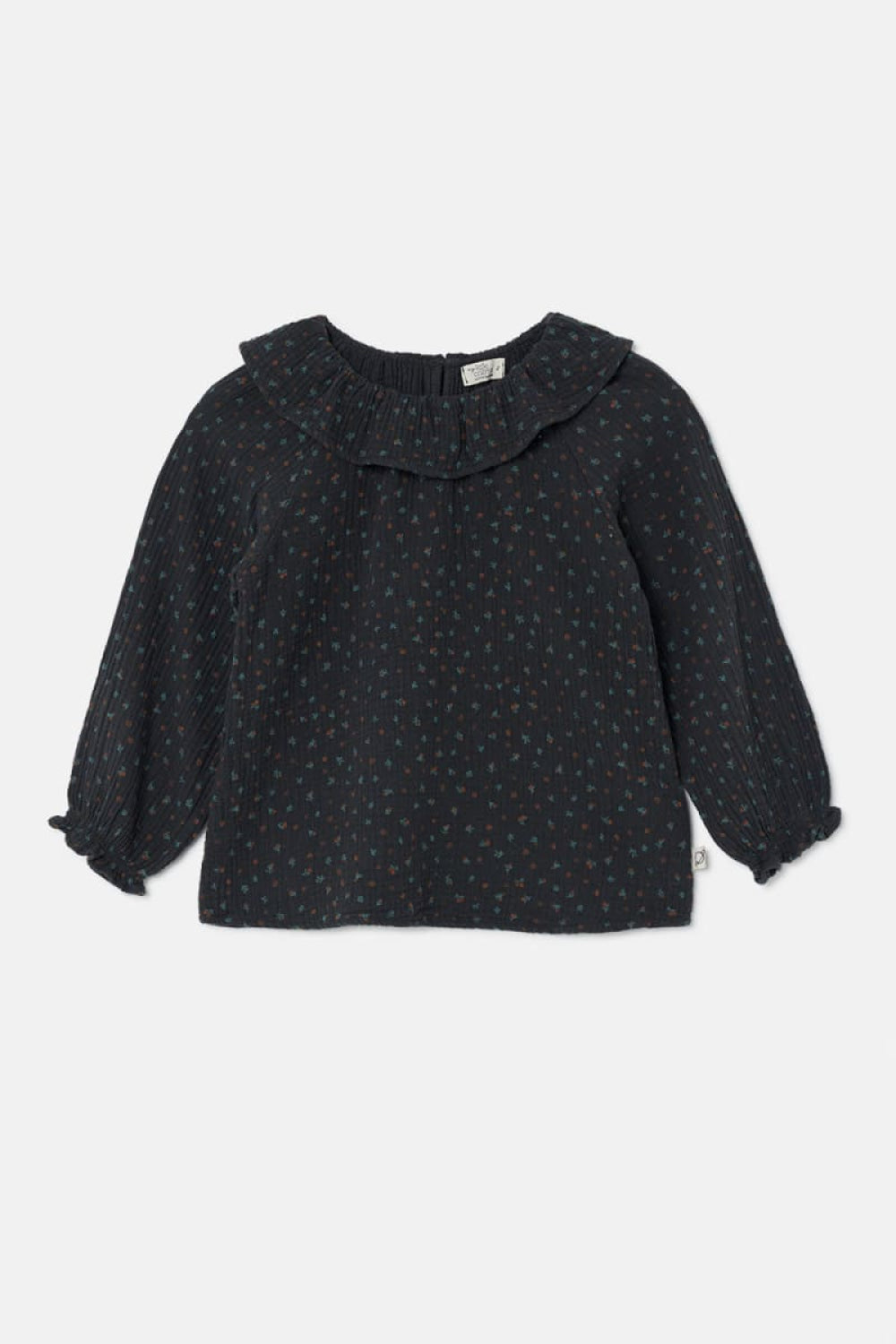 Floral Gauze Blouse - Dark Grey - 6Y - Blouse