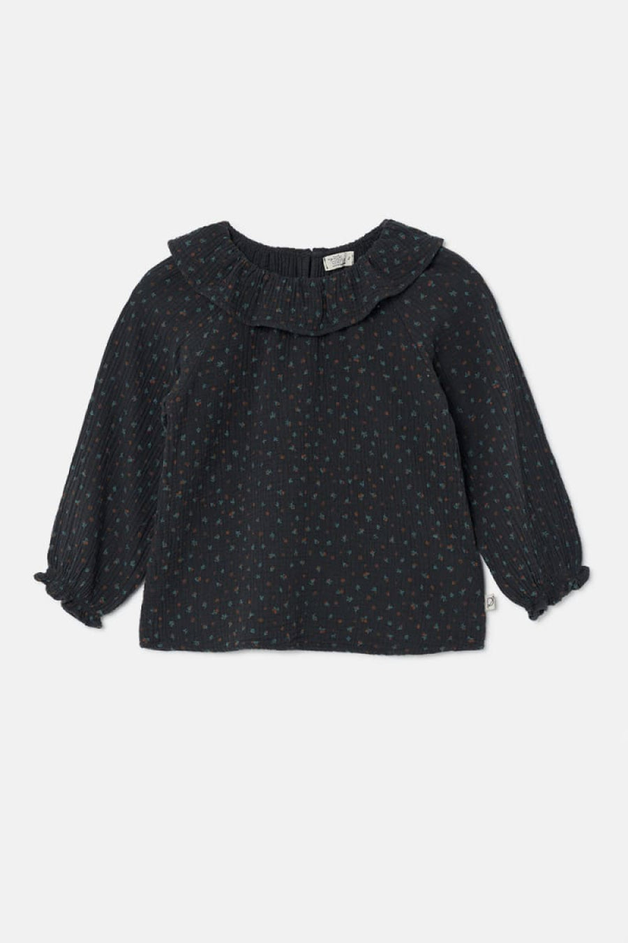 Floral Gauze Blouse - Dark Grey - 6Y - Blouse