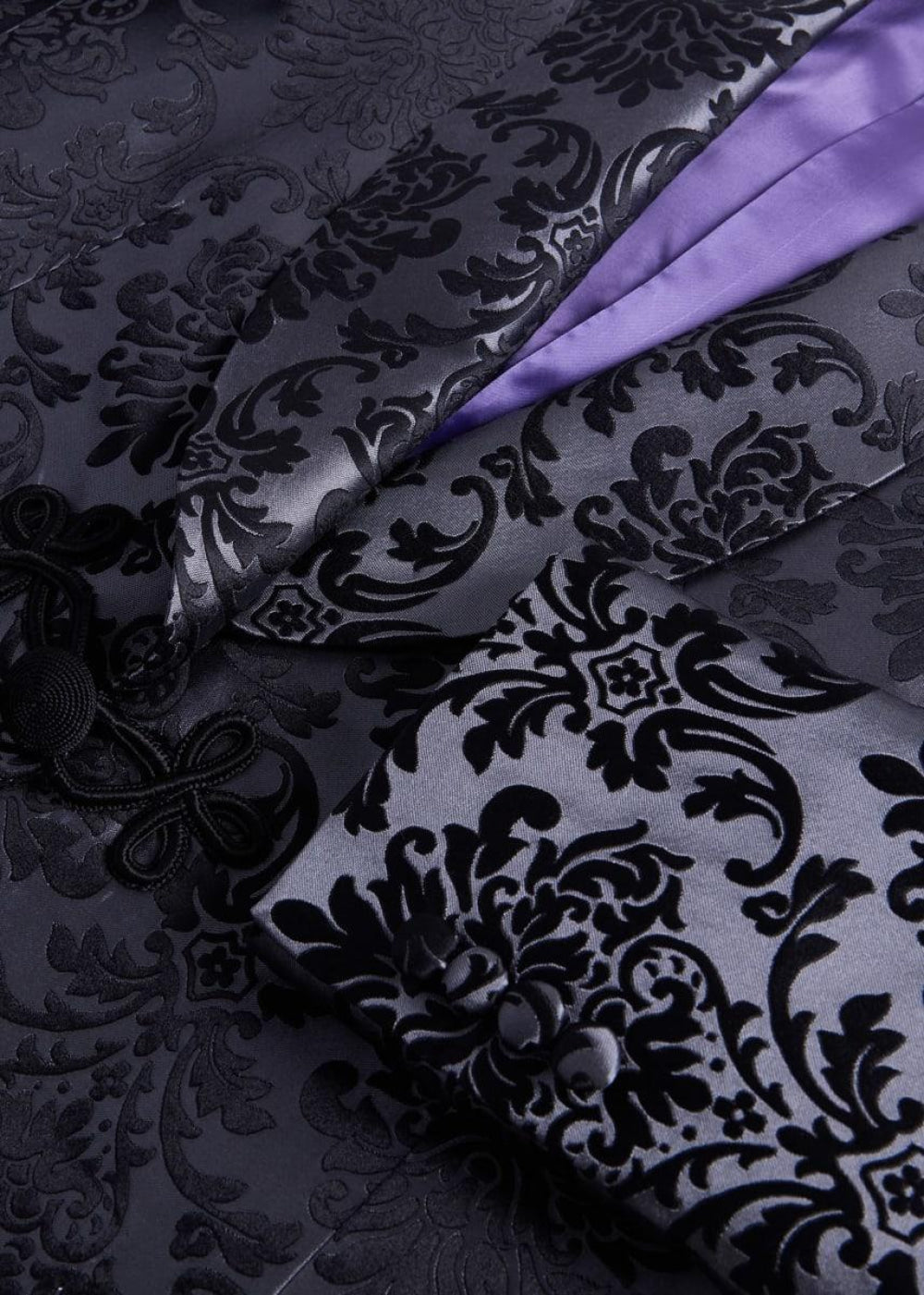 FLORAL JACQUARD SILK DINNER JACKET - Black - Blazer