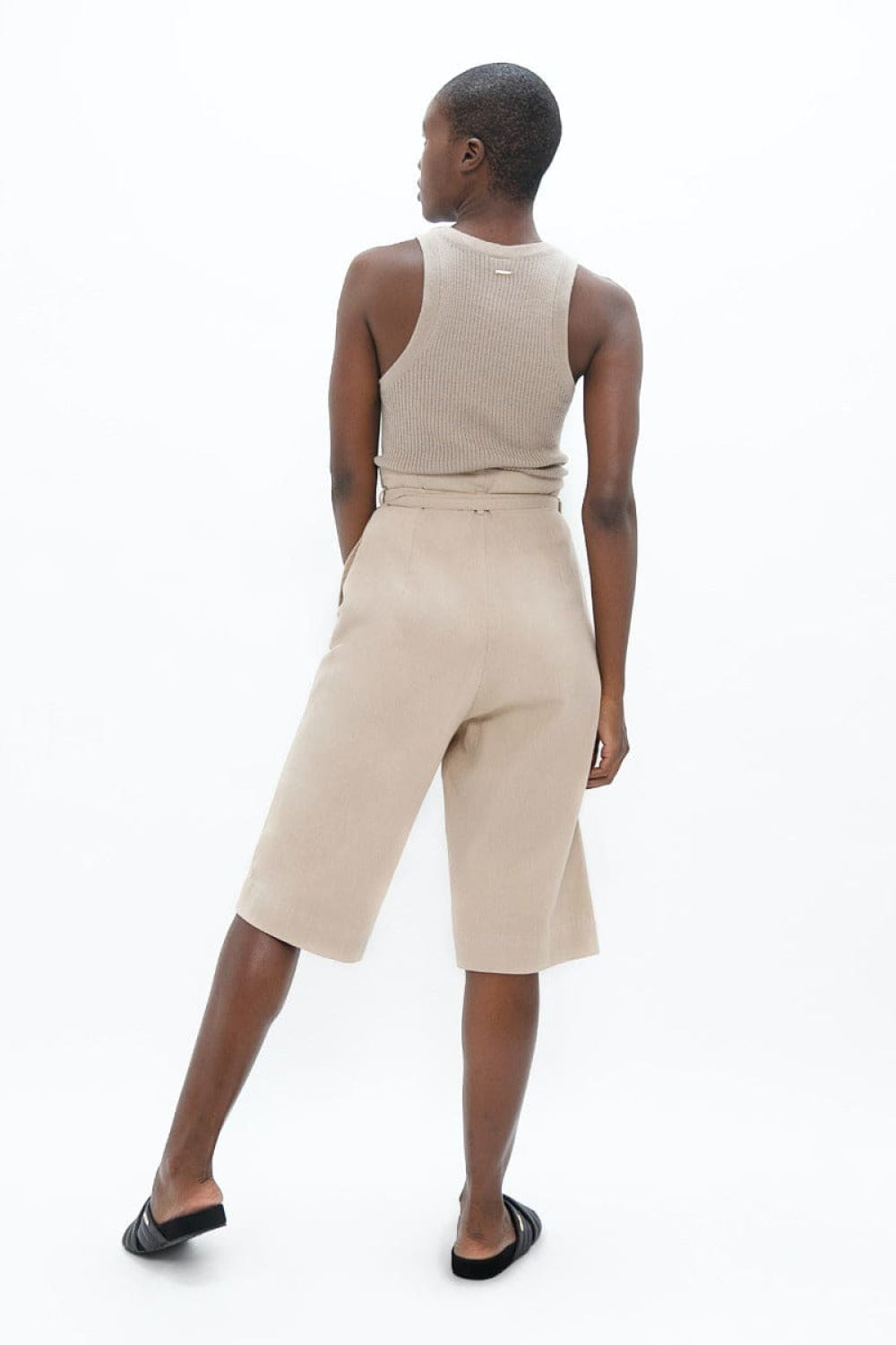 Florence Knee Pants - Sand - L - Bermuda Short