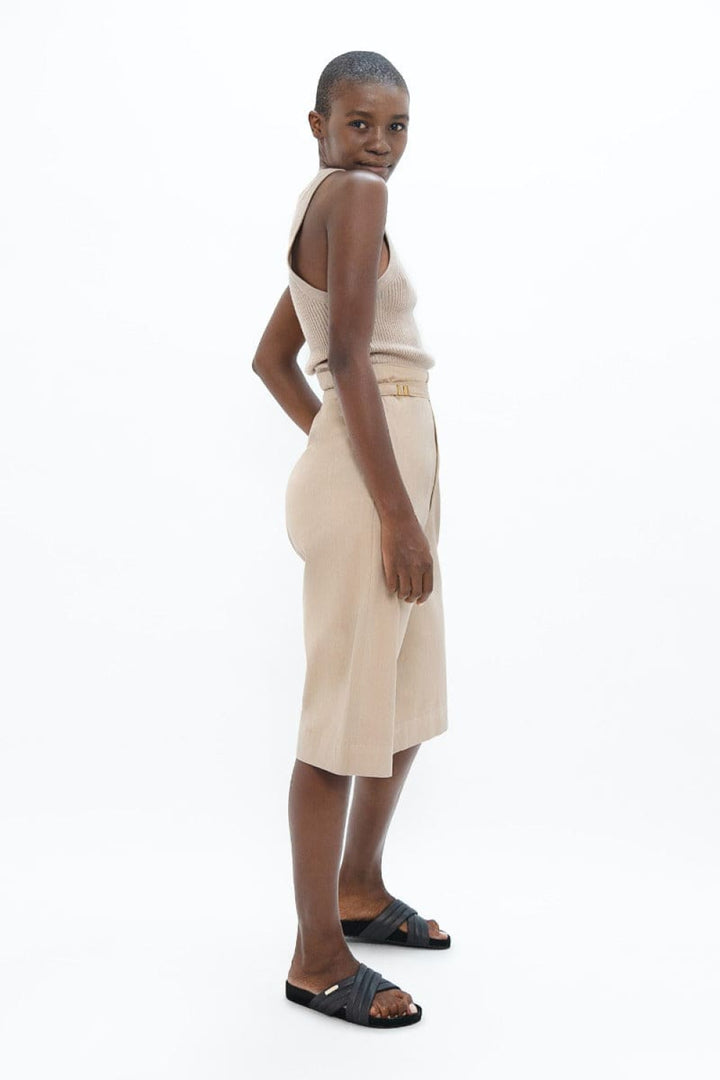 Florence Knee Pants - Sand - L - Bermuda Short