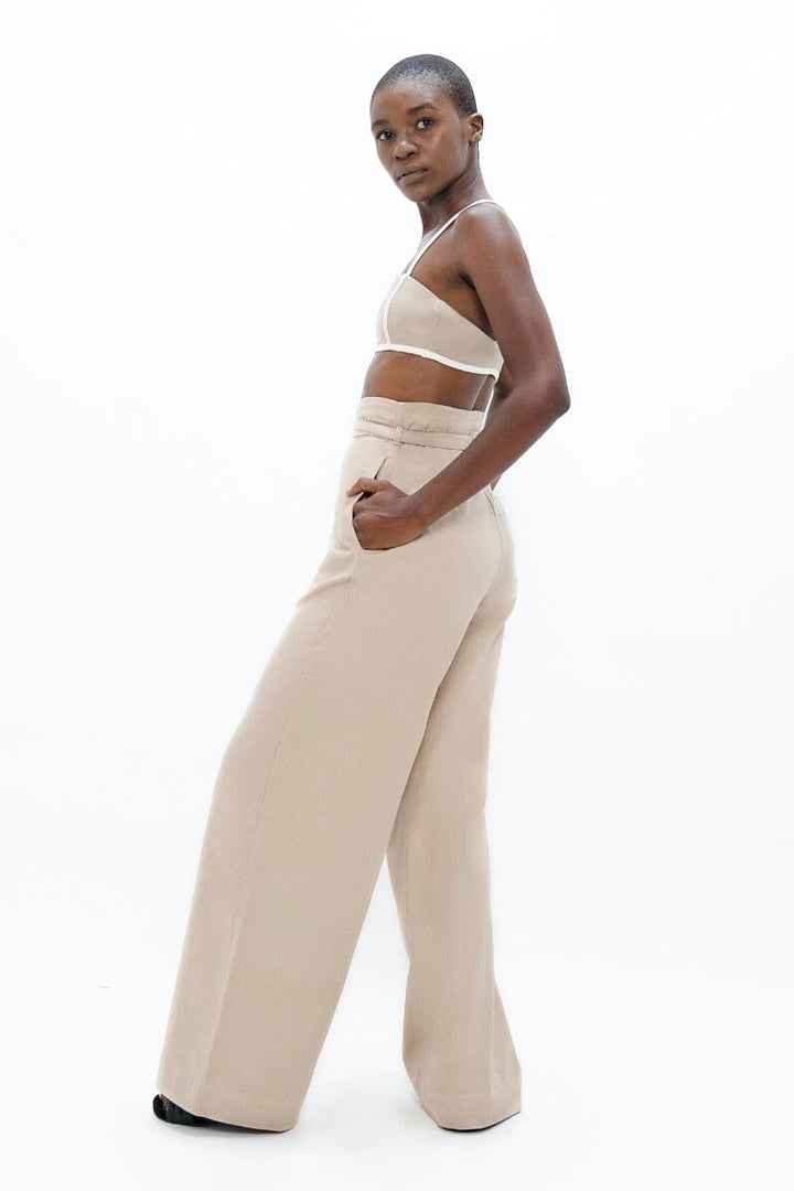 Florence Pants - Sand Beige Pants 1 People 