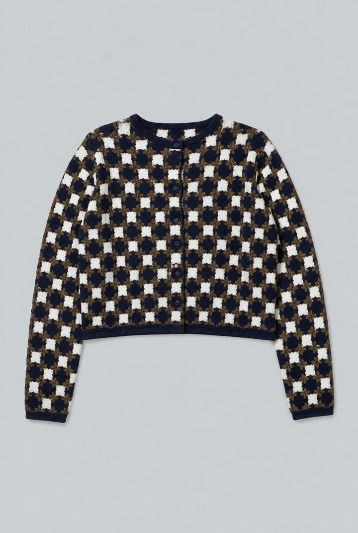 Flower Geo Velvet Jacket - Cedar/Navy - Jacket