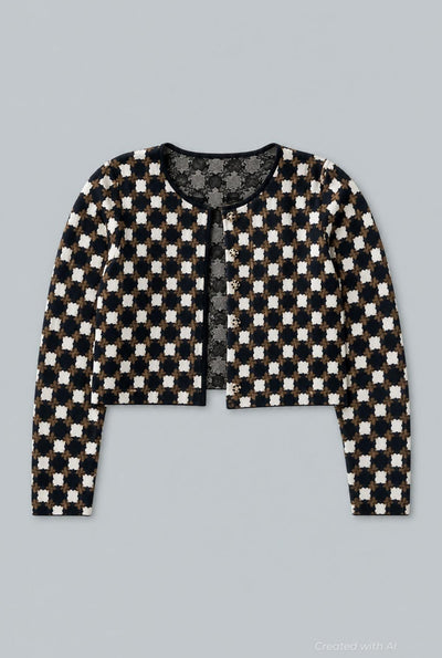Flower Geo Velvet Jacket - Cedar/Navy - Jacket