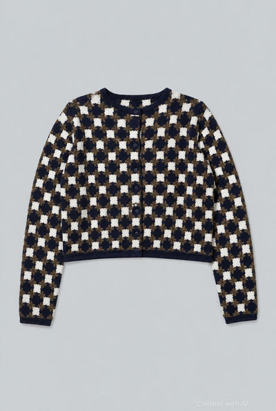 Flower Geo Velvet Jacket - Cedar/Navy - Jacket