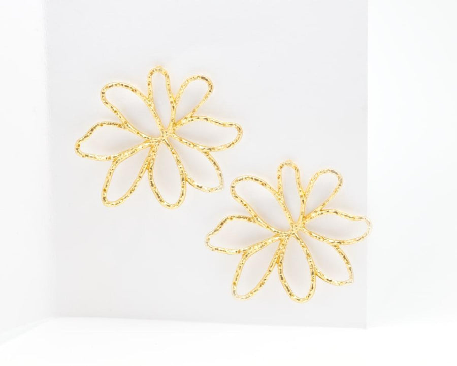 Flower Statement Earrings - Flower - One Size - Earrings