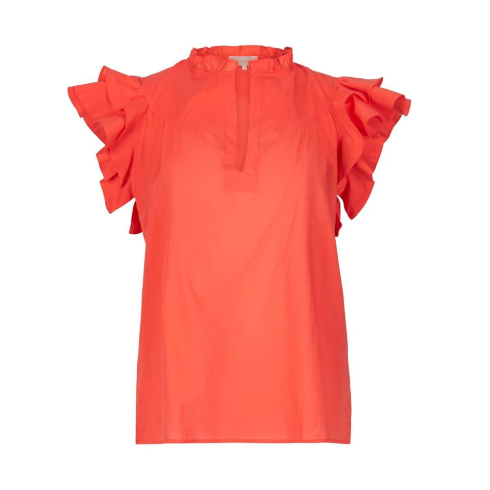 Flutter Sleeve - Coral Queen - Blouse