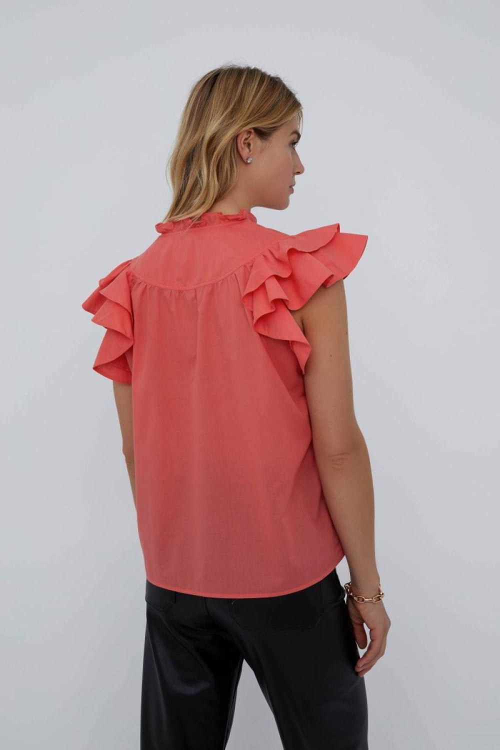 Flutter Sleeve - Coral Queen - Blouse