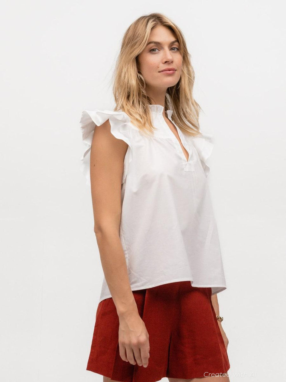 Flutter Sleeve - Jasmine - Blouse