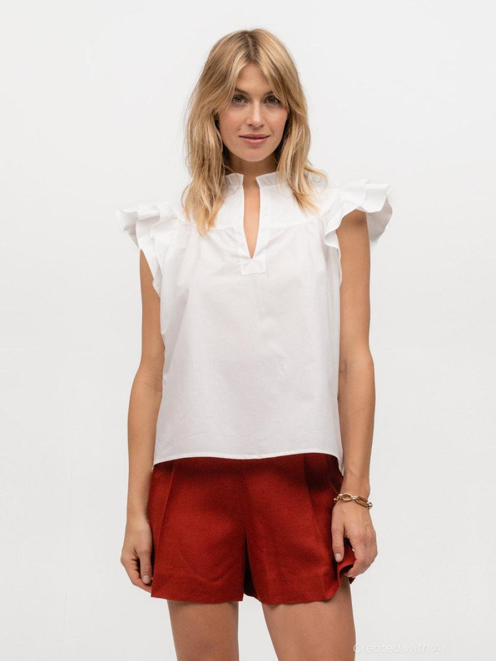 Flutter Sleeve - Jasmine - Blouse