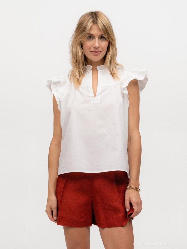 Flutter Sleeve - Jasmine - Blouse