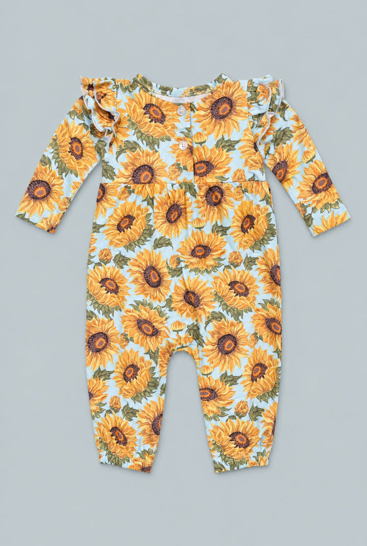 Flutter Sleeve Romper - Sammy’s Sunflower - Romper