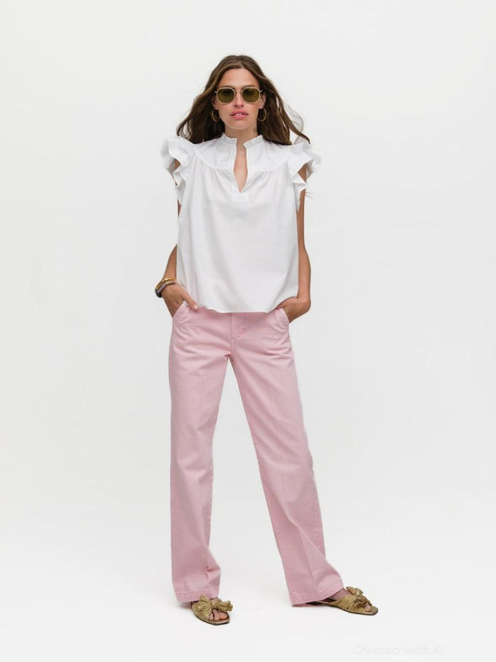 Flutter Sleeve - The Right White - Blouse