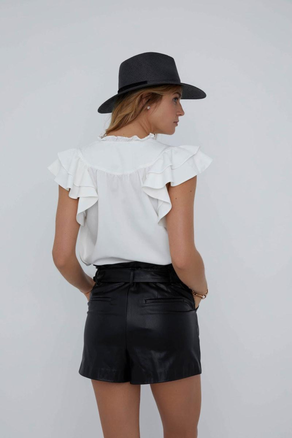 Flutter Sleeve - Tuberose - Blouse