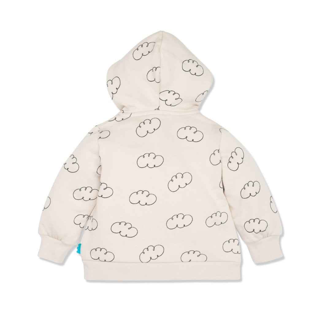 Clouds Baby Zip-Up Hoodie - Cream