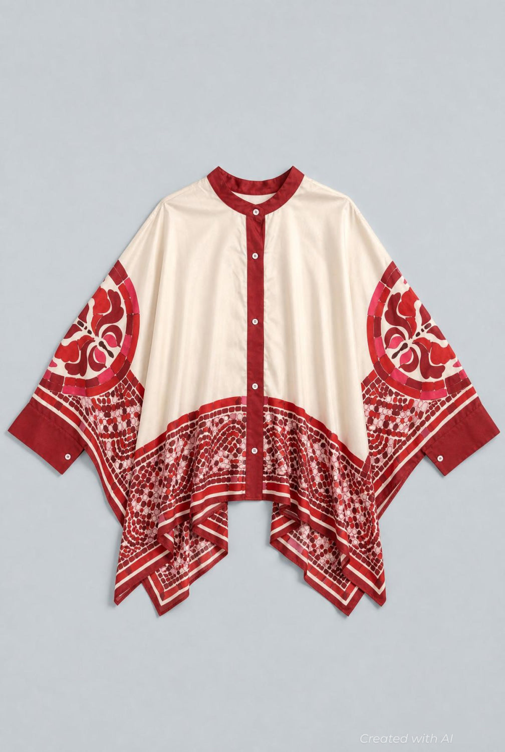 Foulard Shirt - Cobra Placée Red - XL - Button Down Shirt