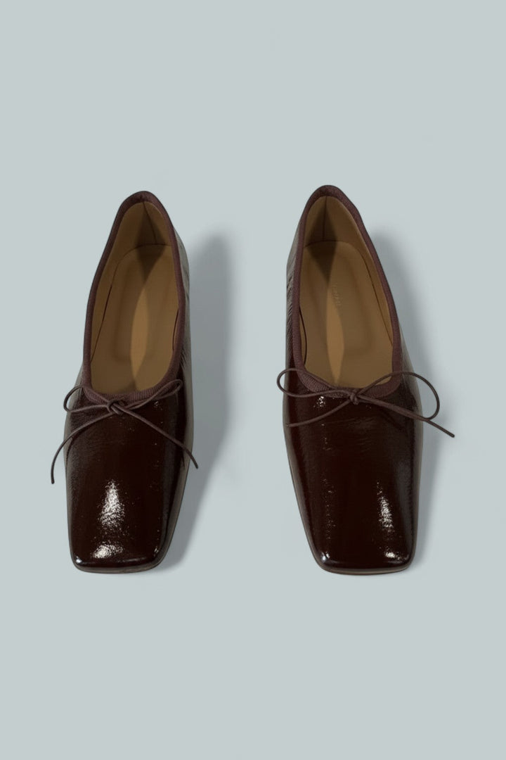Women's Square Toe Ballerina Flats - Oxblood