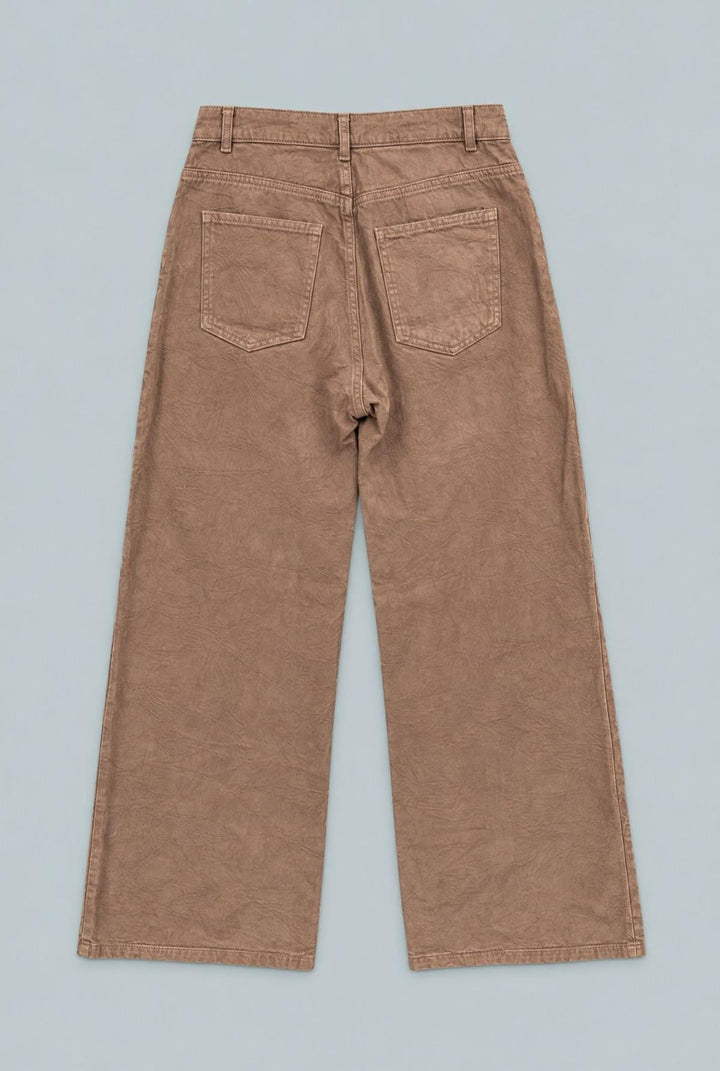 Francisca Pant Floral Denim - Mocha Denim Jaquard - S - Pants