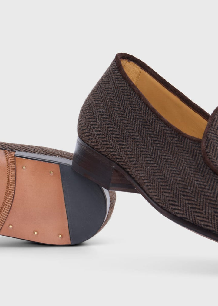 Francisco II Herringbone Loafer - Brown - Loafers