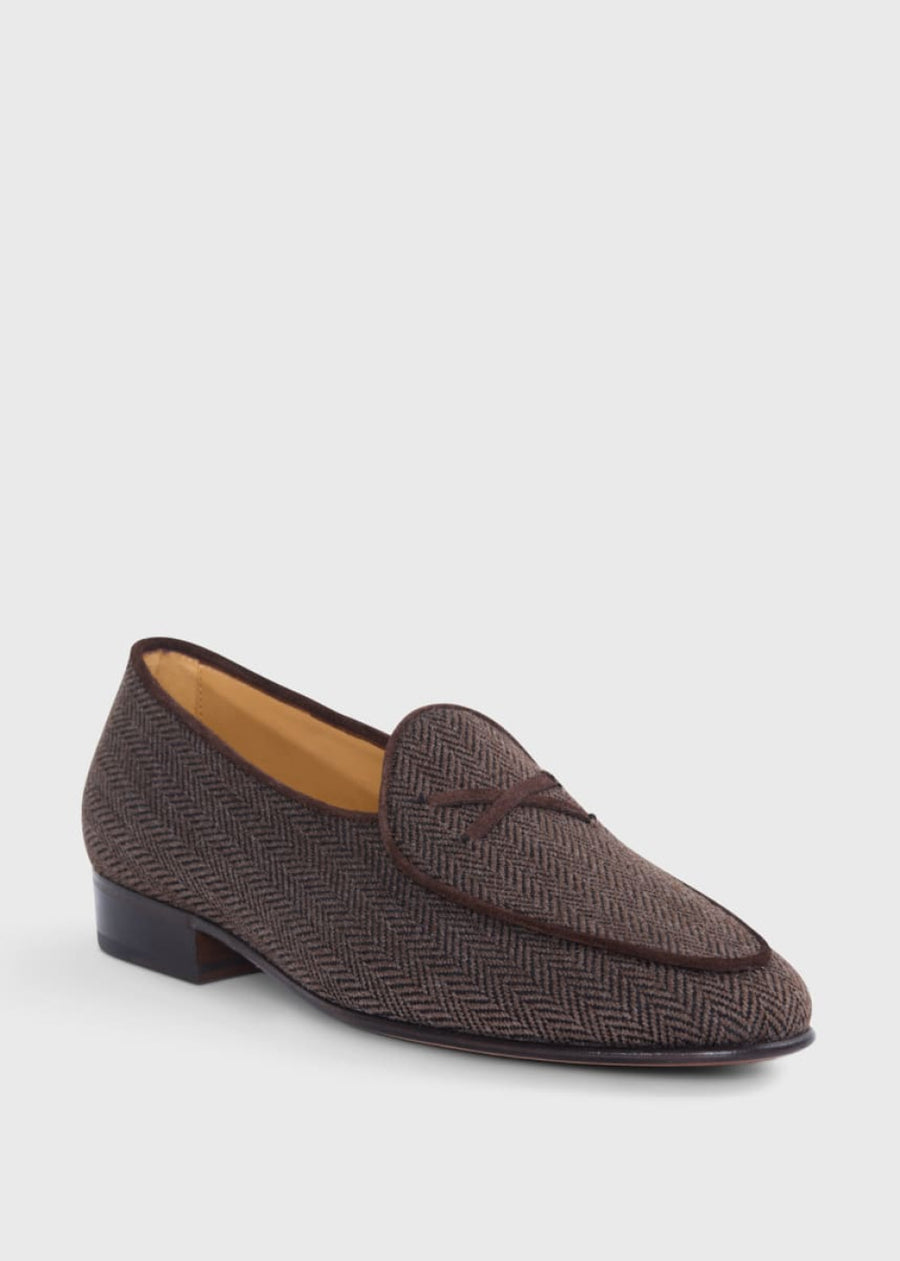 Francisco II Herringbone Loafer - Brown - Loafers