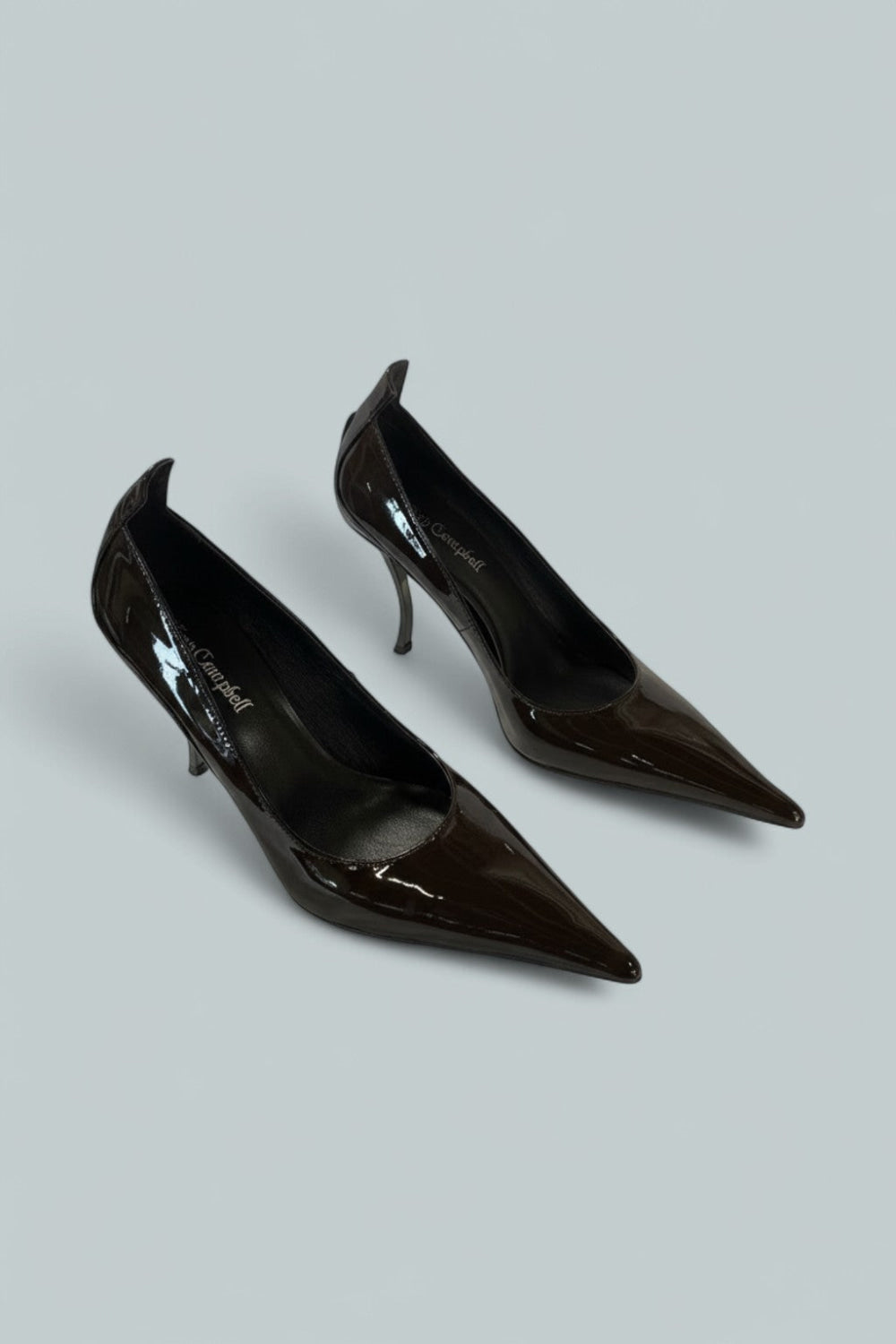 Freak-Out Leather Pumps - Coffee Patent - 9 - Stiletto