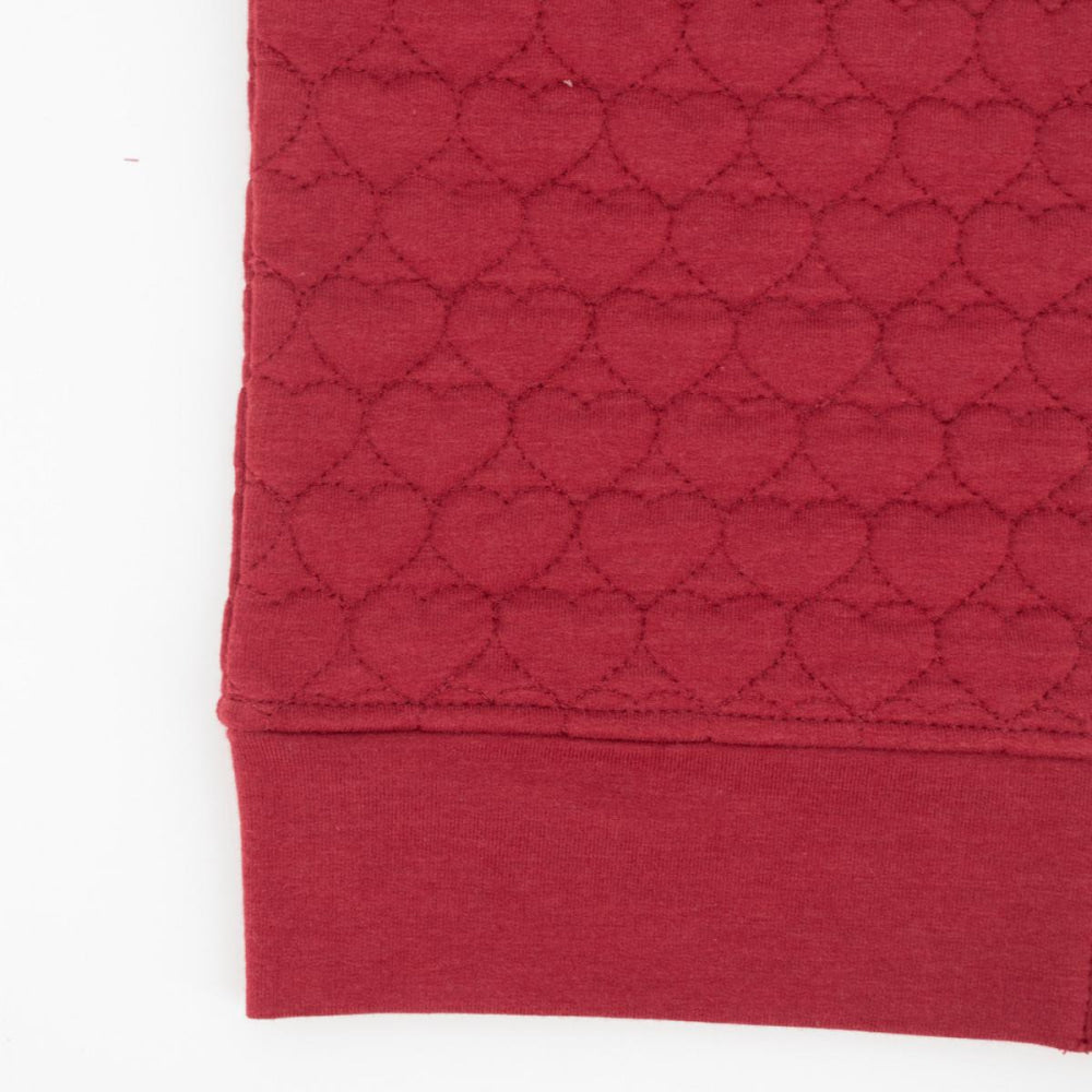 French Terry Hearts Jacket - Rhubarb Red - Jacket