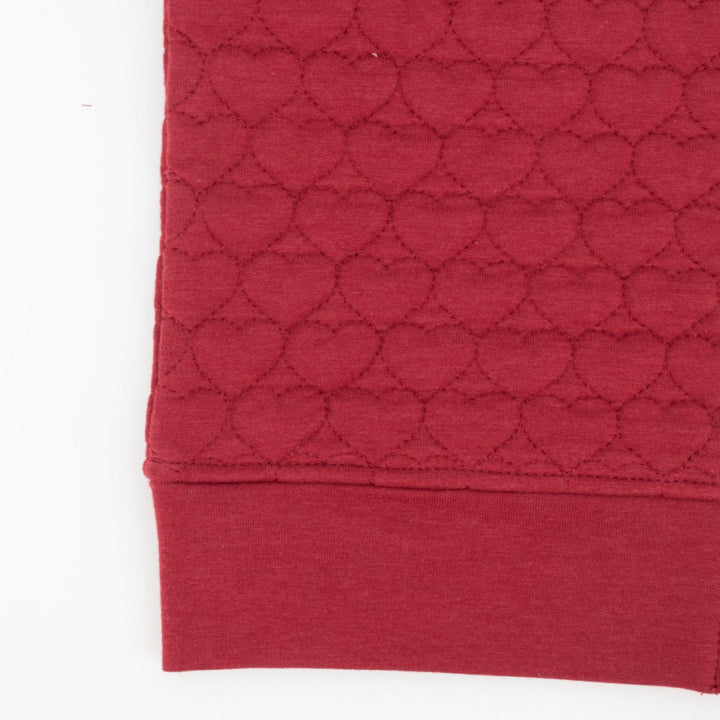 French Terry Hearts Jacket - Rhubarb Red - Jacket