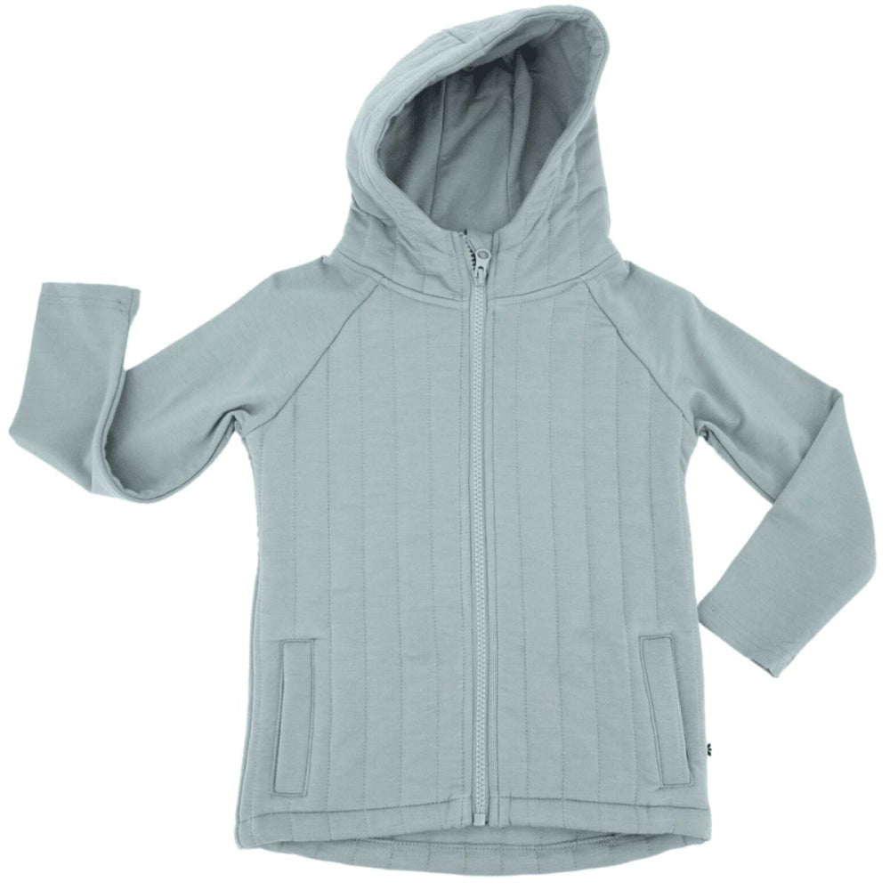 French Terry Hooded Jacket - Abyss Teal - Hoodie