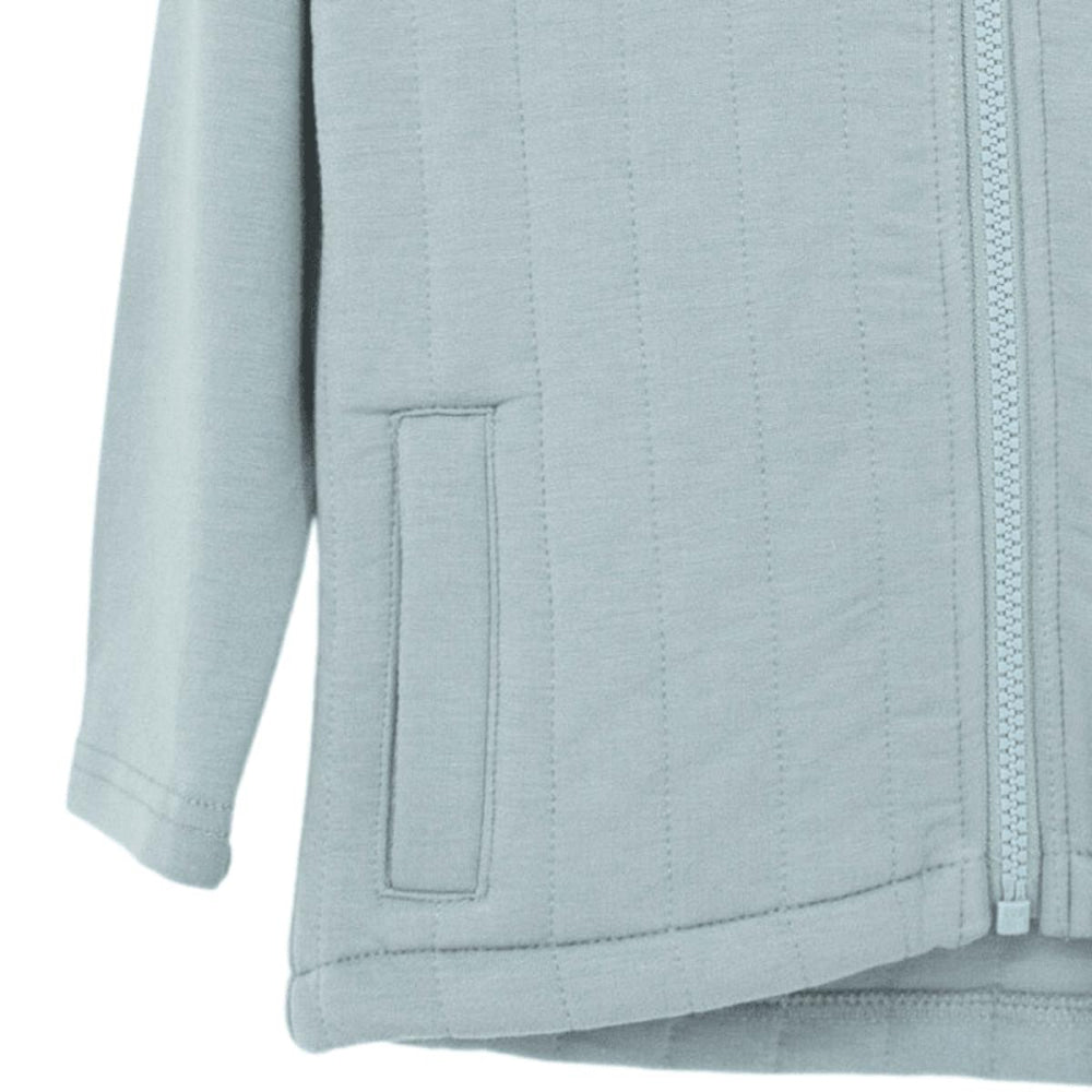 French Terry Hooded Jacket - Abyss Teal - Hoodie