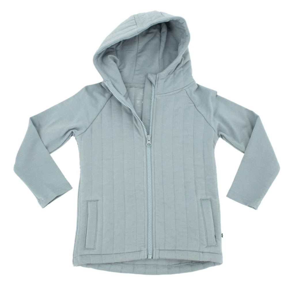 French Terry Hooded Jacket - Abyss Teal - Hoodie