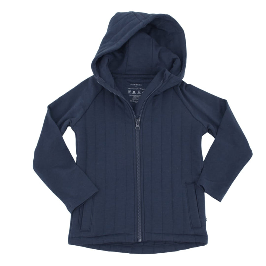 French Terry Hooded Jacket - Peacoat Blue - Hoodie