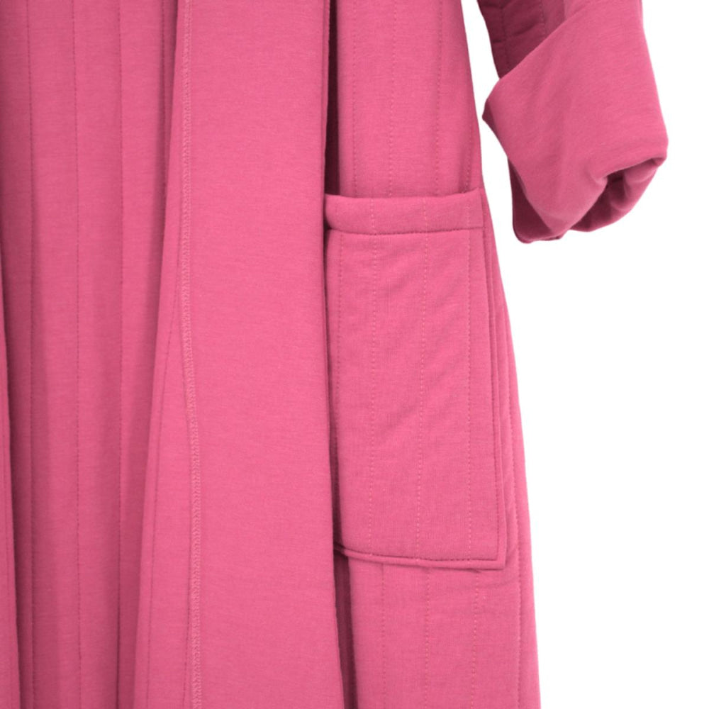 French Terry Housecoat - Dusty Rose - OS - Robe