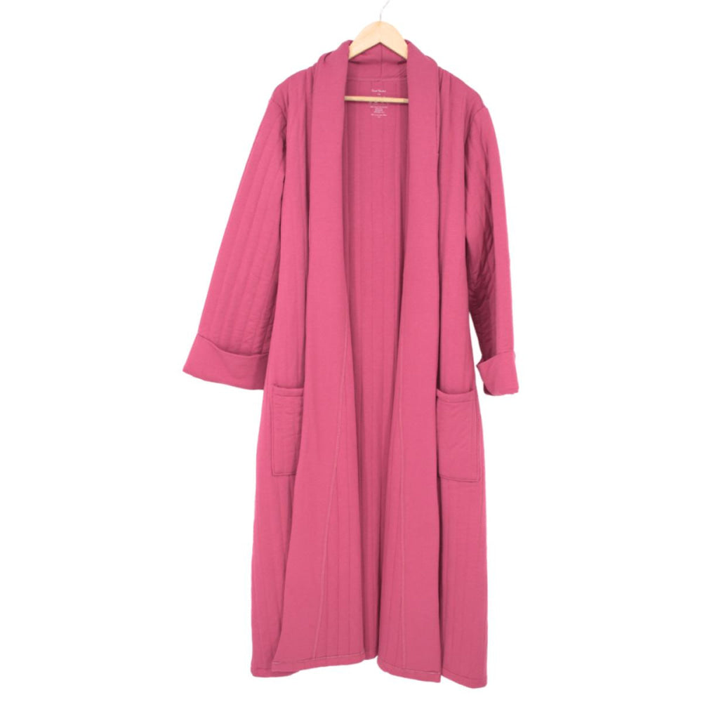 French Terry Housecoat - Dusty Rose - OS - Robe