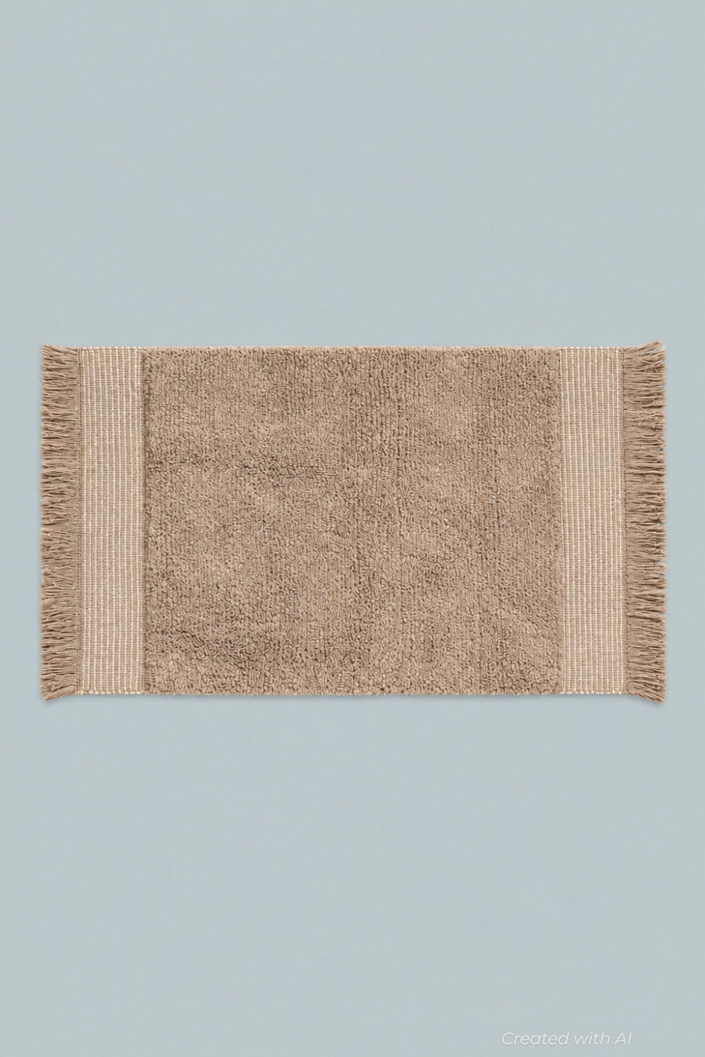 Fringe Bath Mat - Brown - OS - Bath Towel