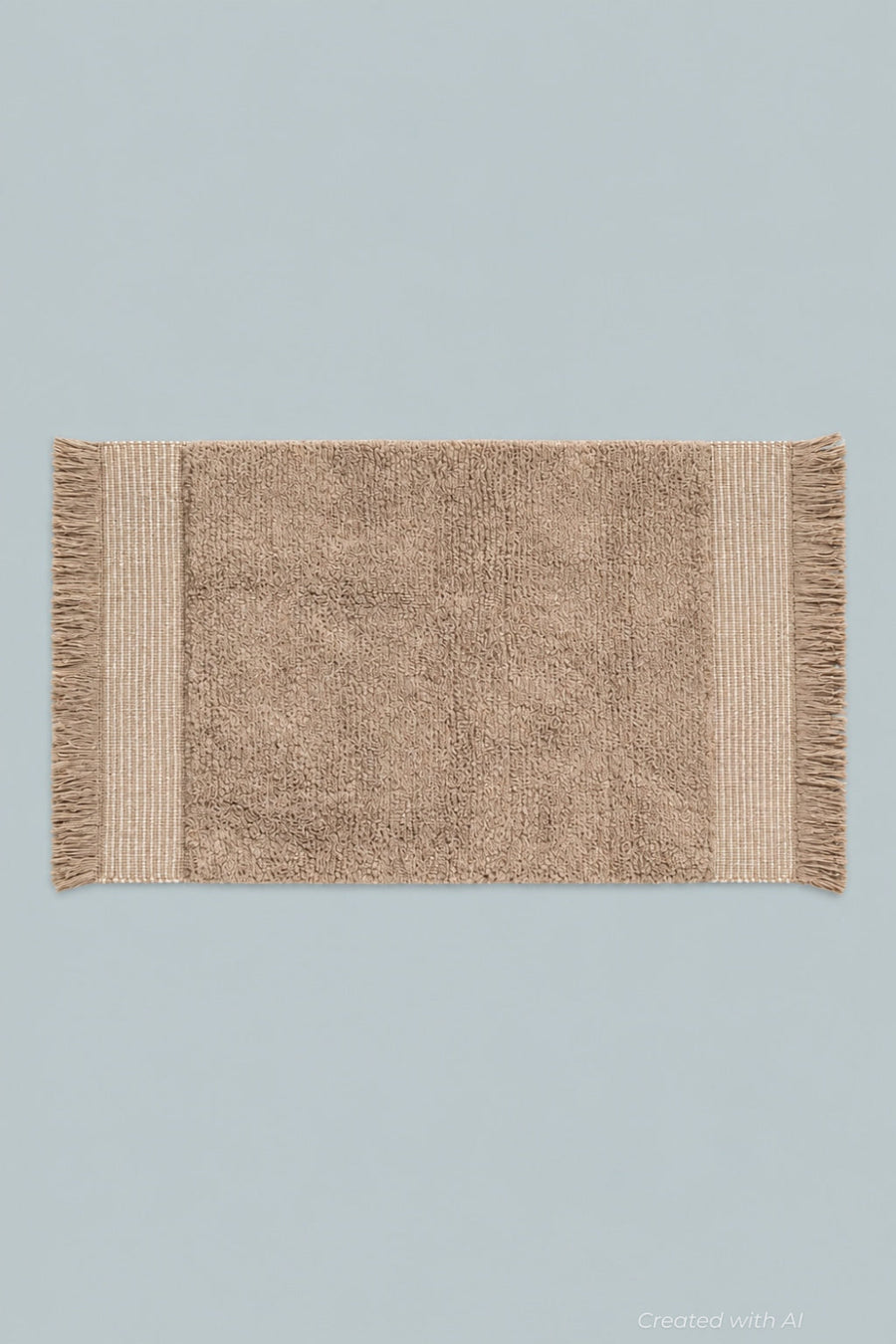 Fringe Bath Mat - Brown - OS - Bath Towel